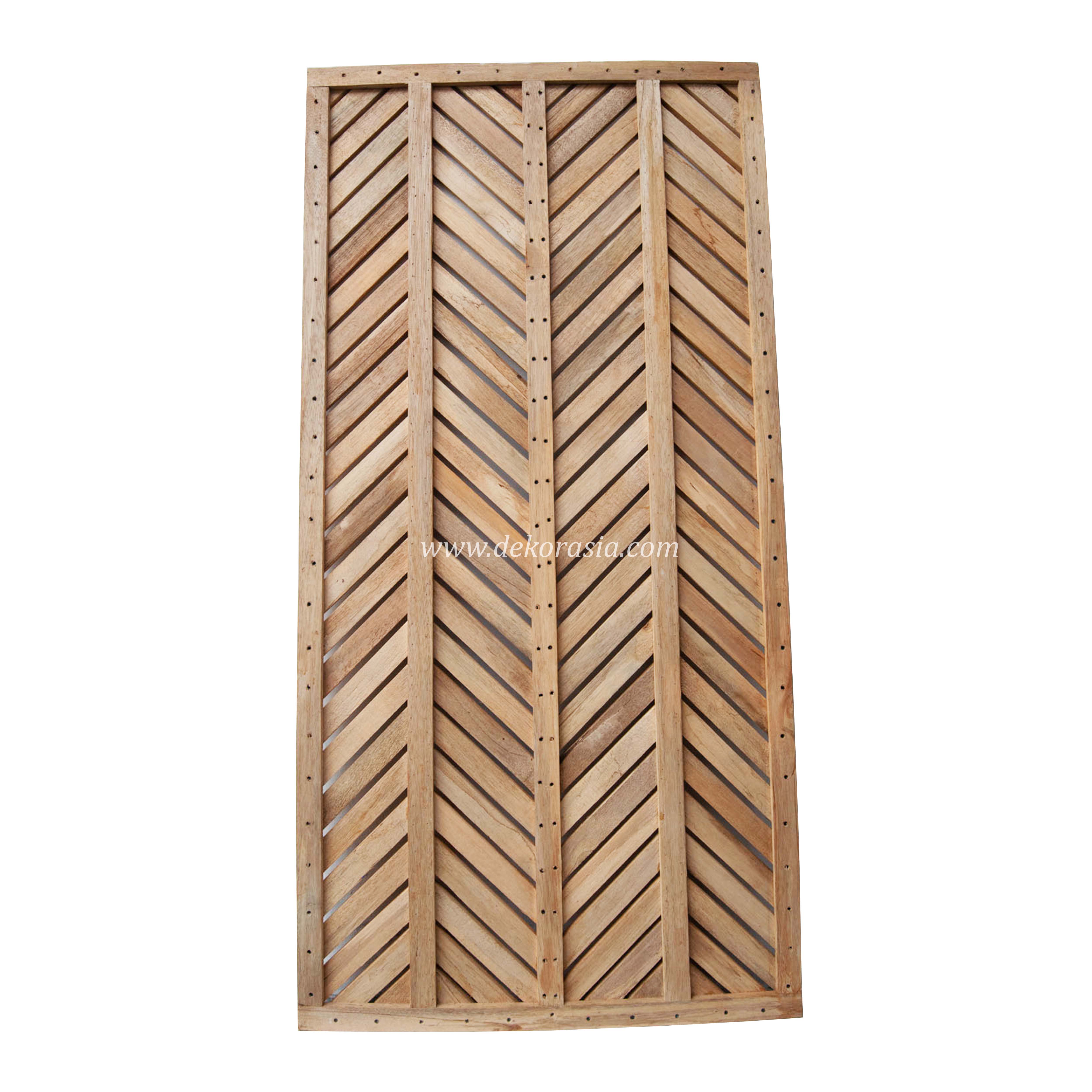 Wood Screen Merbau, Wood Panels Wave Pattern Design (Intsia retusa) - Wood Fence for Indoor & Outdoor